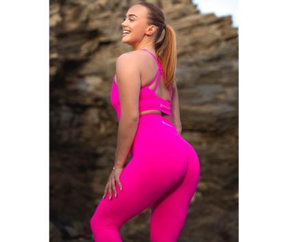 M-Sportswear Scrunch Butt Tights, Hot Pink