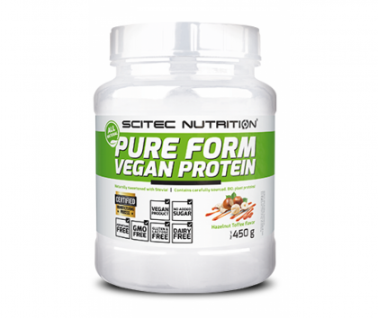 SCITEC Pure Form Vegan Protein 450 g (päiväys 9/22)