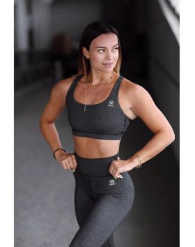 M-NUTRITION Sports Wear Workout Top, Asphalt Grey