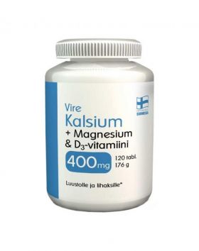 Vire Kalsium + Magnesium & D3, 120 tabl.